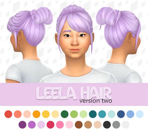 Wms Leela Hair V2 The Sims 4 Create A Sim Curseforge