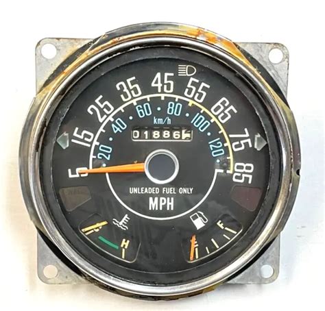 JEEP CJ FACTORY Speedometer CJ5 CJ7 CJ8 Fuel Temperature Gauge 85 Mph