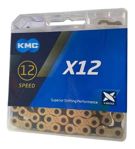 Corrente Bike Kmc X12 Dourado 12v Gold 126 Links Mtb E Speed