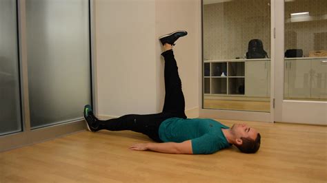 Hamstring Stretch On Wall Youtube