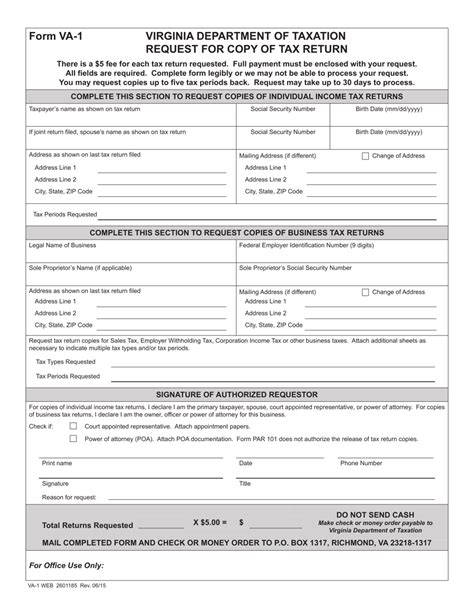 Virginia State Fillable Tax Forms Printable Forms Free Online