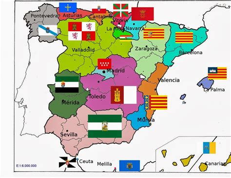 Mapa Politico España Blanco