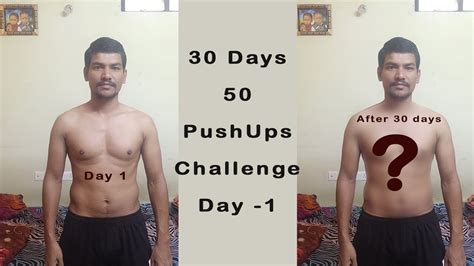 30 Days 50 Pushups Challenge Day 1 YouTube