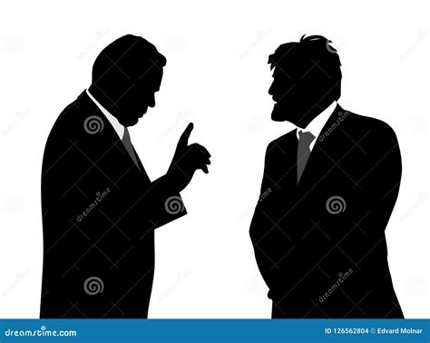 Two Businessmen Talking Stock Vector Illustration Of Discussing