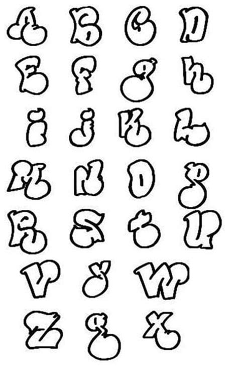 Graffiti Alphabet Letters Coloring Page Download Print Or Color