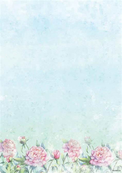 Beautiful Flowers Background Paper Double Printed A4