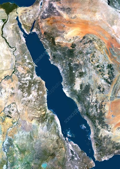 Red Sea Satellite Image Stock Image C0073767