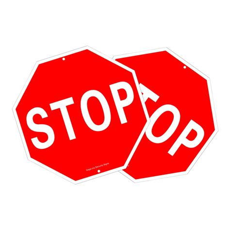 Buy Goodvia Stop Signs Metal 12 X 12 Inches 2 X Road Stop Signs