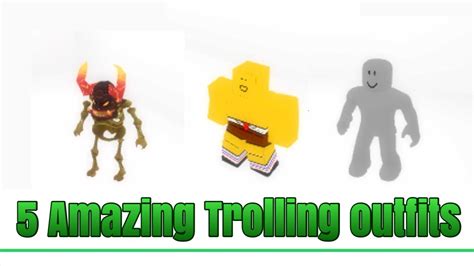 5 Amazing Roblox Trolling Outfits YouTube