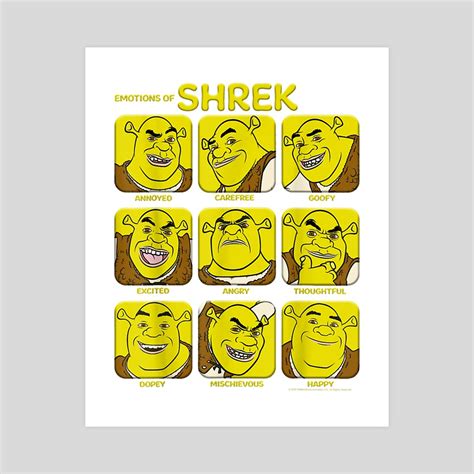 Shrek Emotions Of Shrek Box Up An Art Print By Cristina Gabrielalazar