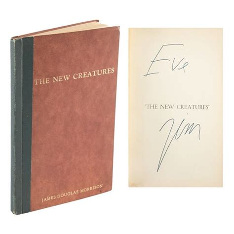 Lot Art Jim Morrison Signed Book The New Creatures To Eve Babitz