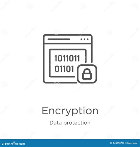 Encryption Icon Vector From Data Protection Collection Thin Line