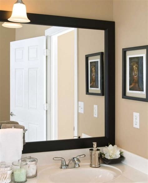 Painting Of Some Bathroom Mirror Ideas That You Should Know Wood Framed