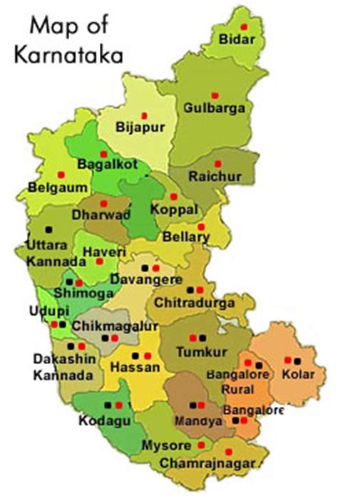 Karnataka map districts in karnataka. New Guidelines For Cab Aggregators by State of Karnataka - TechStory