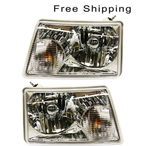 Halogen Head Lamp Assembly Set Of Pair Lh Rh Side Fits