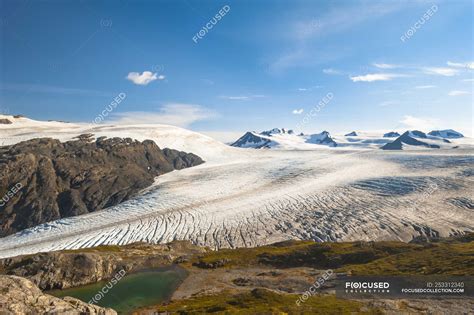 Scenic View Of Harding Icefield Trail With The Kenai Mountains Kenai