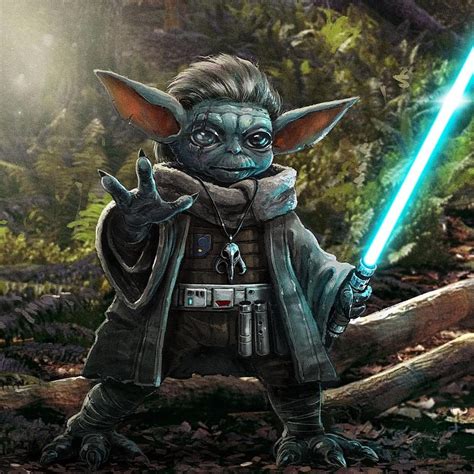 Jedi Grogu Baby Yoda Lightsaber Master The Mandalorian Hd Phone