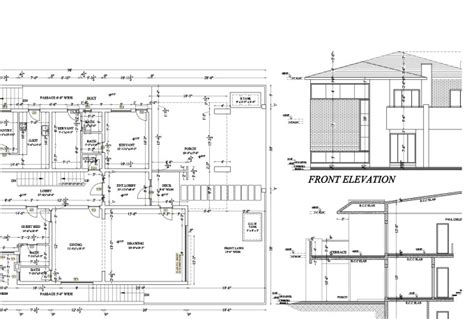 Design 2d Floor Plan Architecture Working Drawings Set By