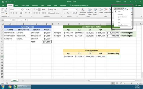 How To Use Autosum In Excel In 60 Seconds
