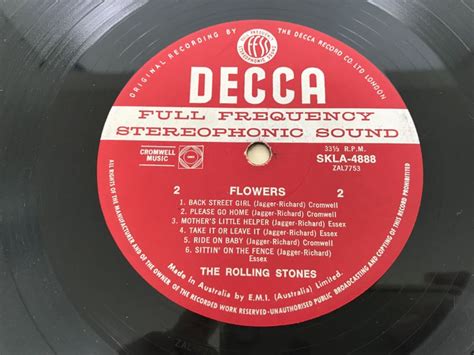 The Rolling Stones Flowers Vinyl Record Album Decca Skla 4888