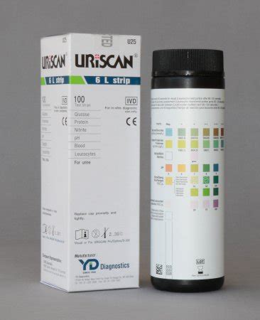 Uriscan Urine Reagent Strip Blood, Glucose, Leucocytes, Nitrite, pH ...