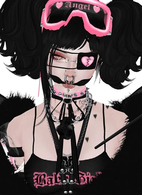 Imvu Aesthetic Pink Goth Goth Aesthetic Wallpaper Virtual Girl