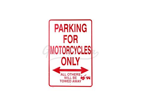 Plechová Cedule Motorcycles Parking Only 20 Cm X 30 Cm Garážovkacz