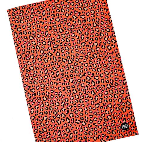 Leopard Print Handmade Tea Towel By Bean And Bemble