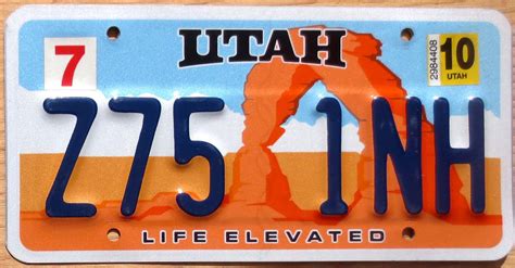 2010 Utah Arch Exc Automobile License Plate Store Collectible