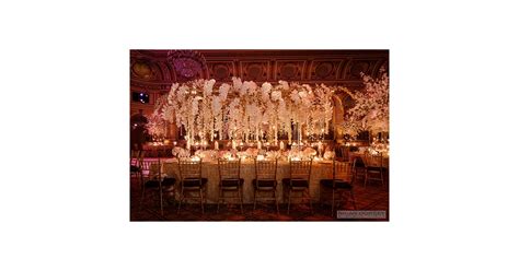 Orchids Cascading From A Centerpiece Raised Above The Table Creates