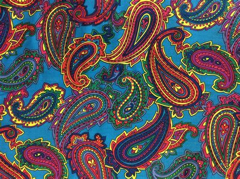 Paisleys Psychedelic Retro And Gorgeous Fabric Bright Colours