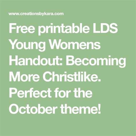 Pin On Lds Young Women Activity Ideas