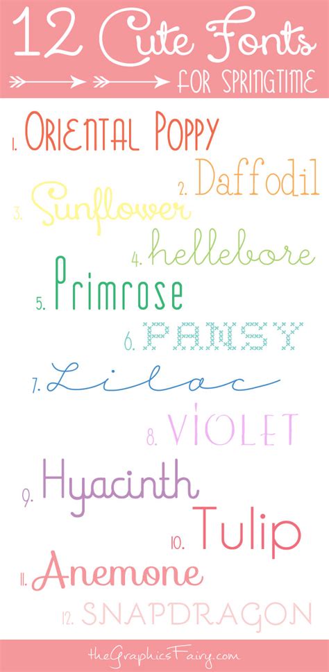 cute fonts  spring  graphics fairy