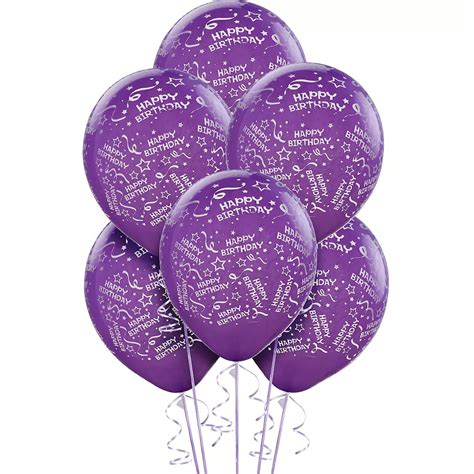 New 30 Happy Birthday Purple Balloons