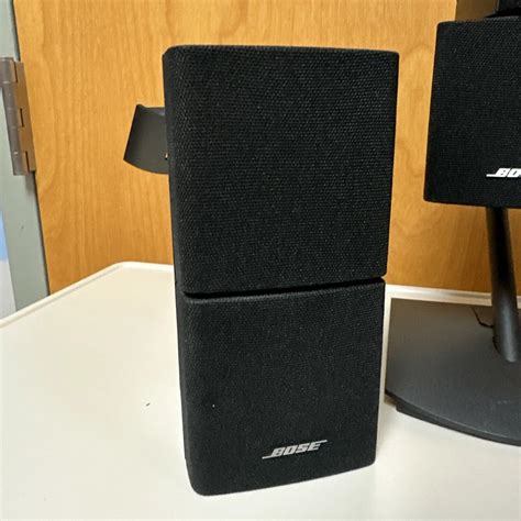 Set Of Bose Double Cube One Center Lifestyle Acoustimass Speakers