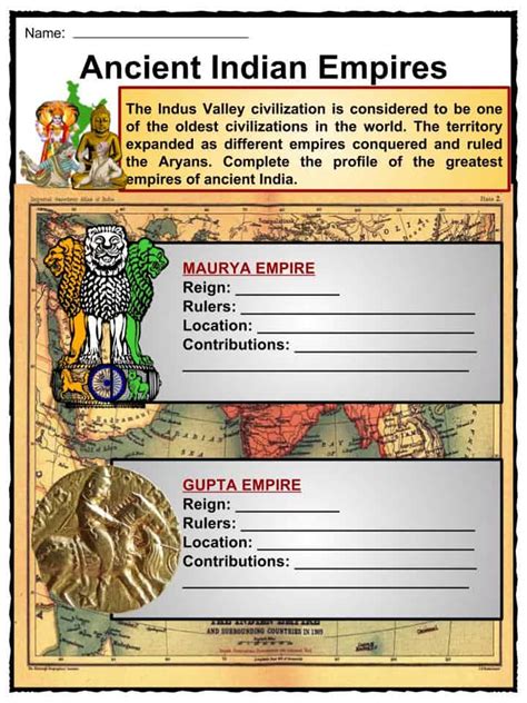 Ancient India Facts Worksheets Religion And Culture For Kids