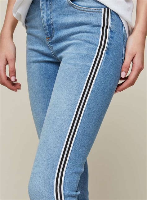 Lizzie Skinny Fit Midwash Side Striped Jeans Stitch Fix Fashion In