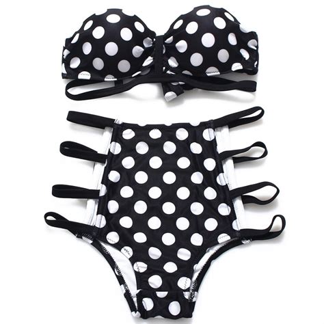 2017 Newest Sexy Dot Lady Swimwear Summer Beach Girl Swimsuit Bandage Brazilian Push Up Women