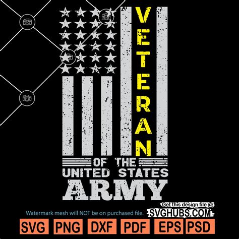 Veteran Of The United States Svg Veterans Day Svg Veteran Flag Svg