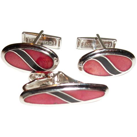 Vintage Sarah Coventry Cuff Links And Tie Tack Set Cufflinks Tack
