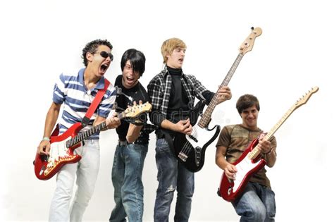 Teen Rock Band Stock Image Image Of Guitarist Casual 5708597