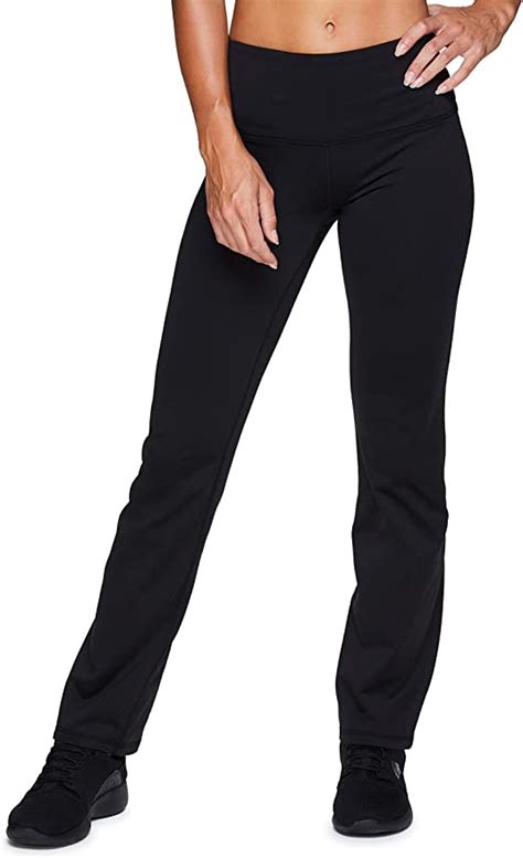 Rbx Active Womens Fleece Lined Flared Athletic Boot Cut Yoga Pants