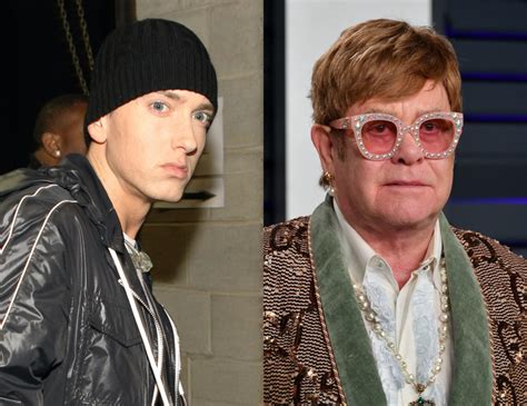 Eminem Elton John Helped Save Rapper From A Near Fatal Drug Overdose