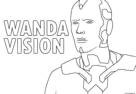 Vision Marvel Coloring Pages Sketch Coloring Page