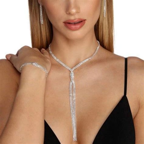 Stonefans Luxury Rhinestone Choker Necklace For Women Cross Crystal