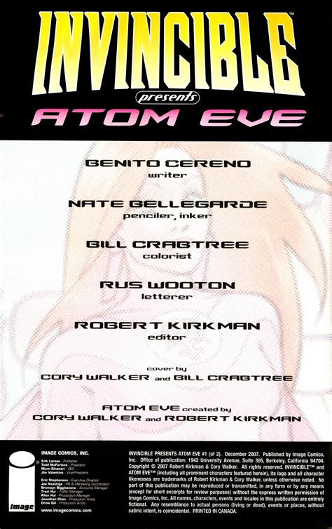 Invincible Presents Atom Eve 1