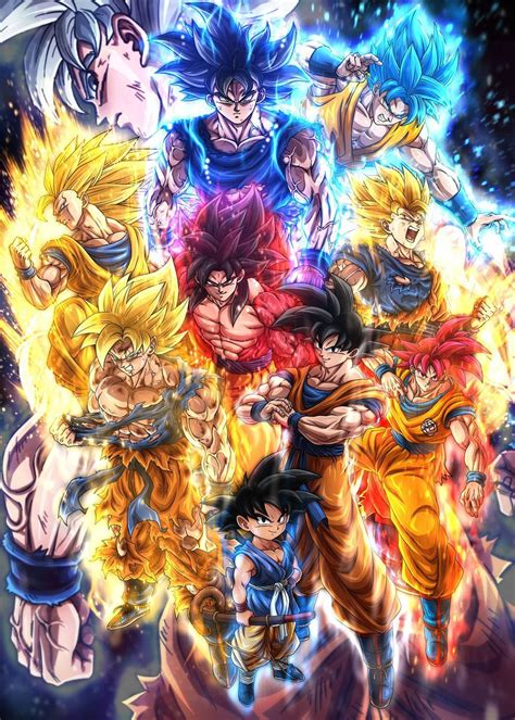 Use the ability of transformation and see what traits it gives to one or another hero. 'The Legacy of Son Goku II' Metal Poster - David Onaolapo ...