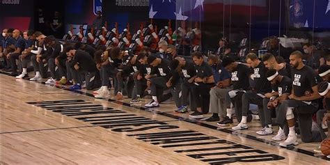 Pelicans Jazz Kneel For National Anthem In Nba Disney Bubble