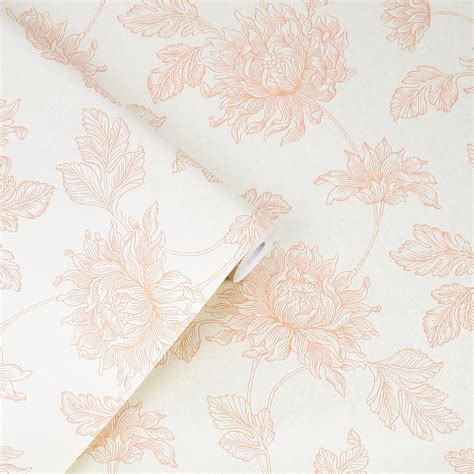 Laura Ashley Stratton Plaster Pink Wallpaper