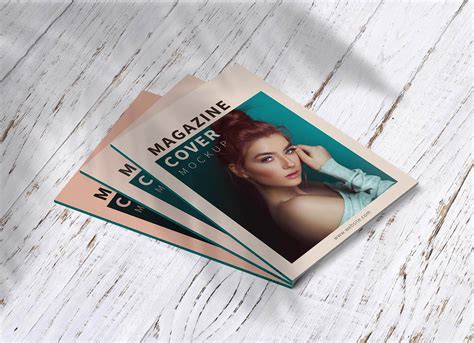Download Free Shadow A4 Magazine Cover Mockup PSD - Good Mockups